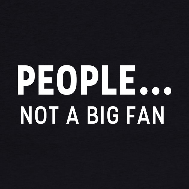 PEOPLE NOT A BIG FAN T-SHIRT by mangobanana